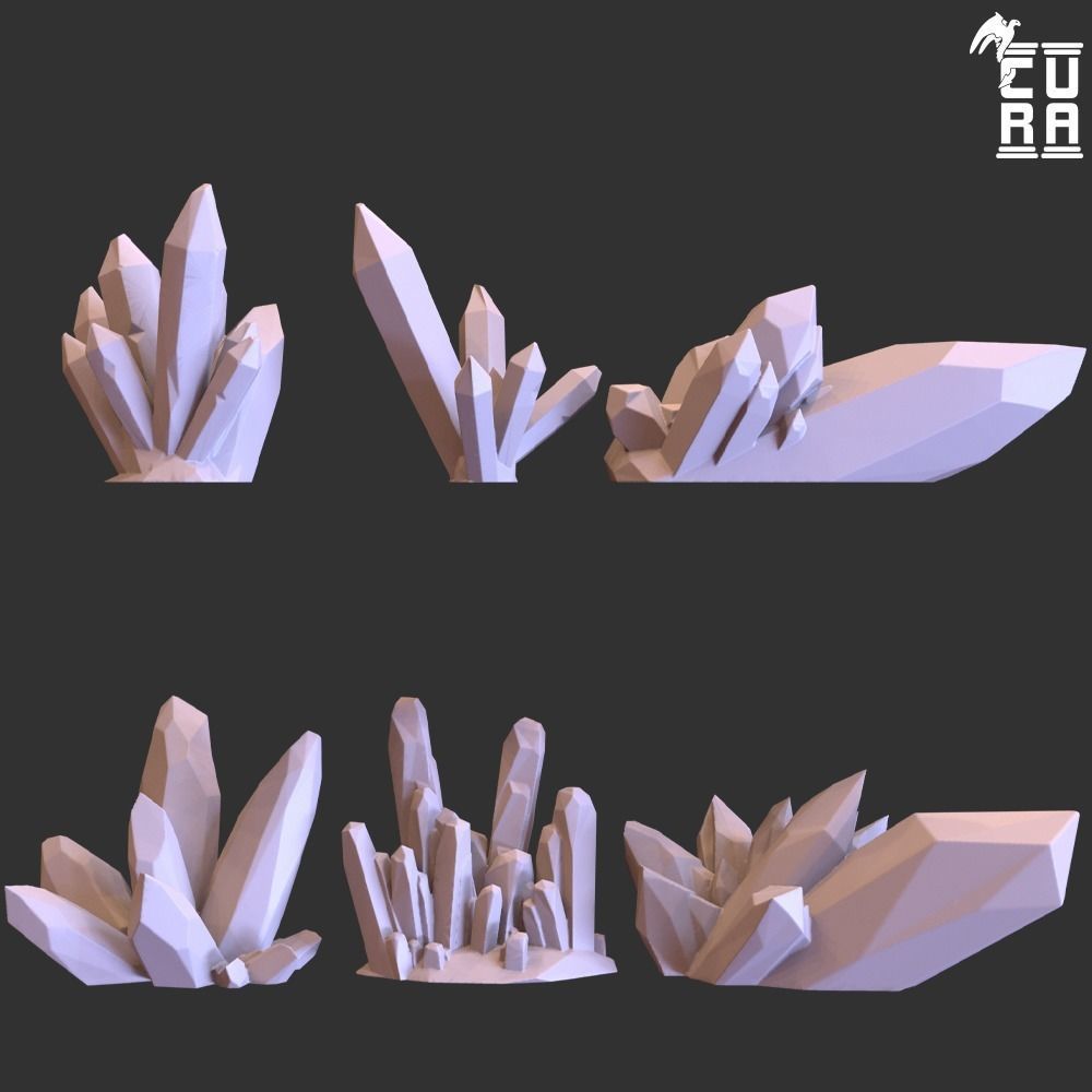 Crystals 3D print model_4