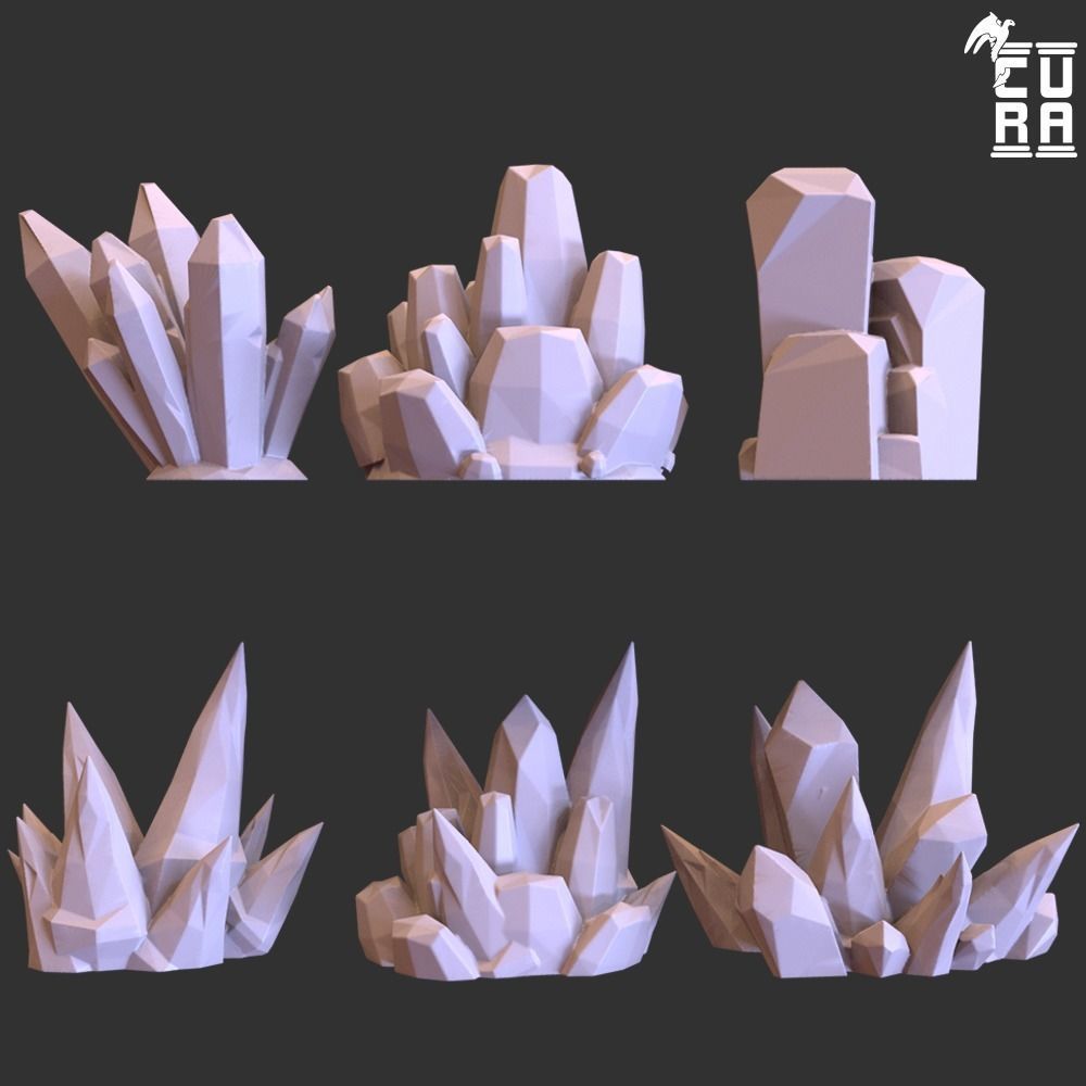 Crystals 3D print model_2