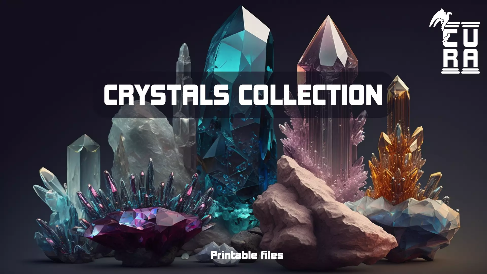 Crystals 3D print model_0