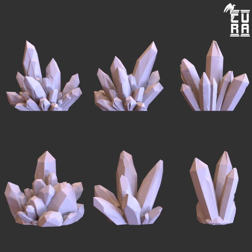 Crystals 3D print model_1