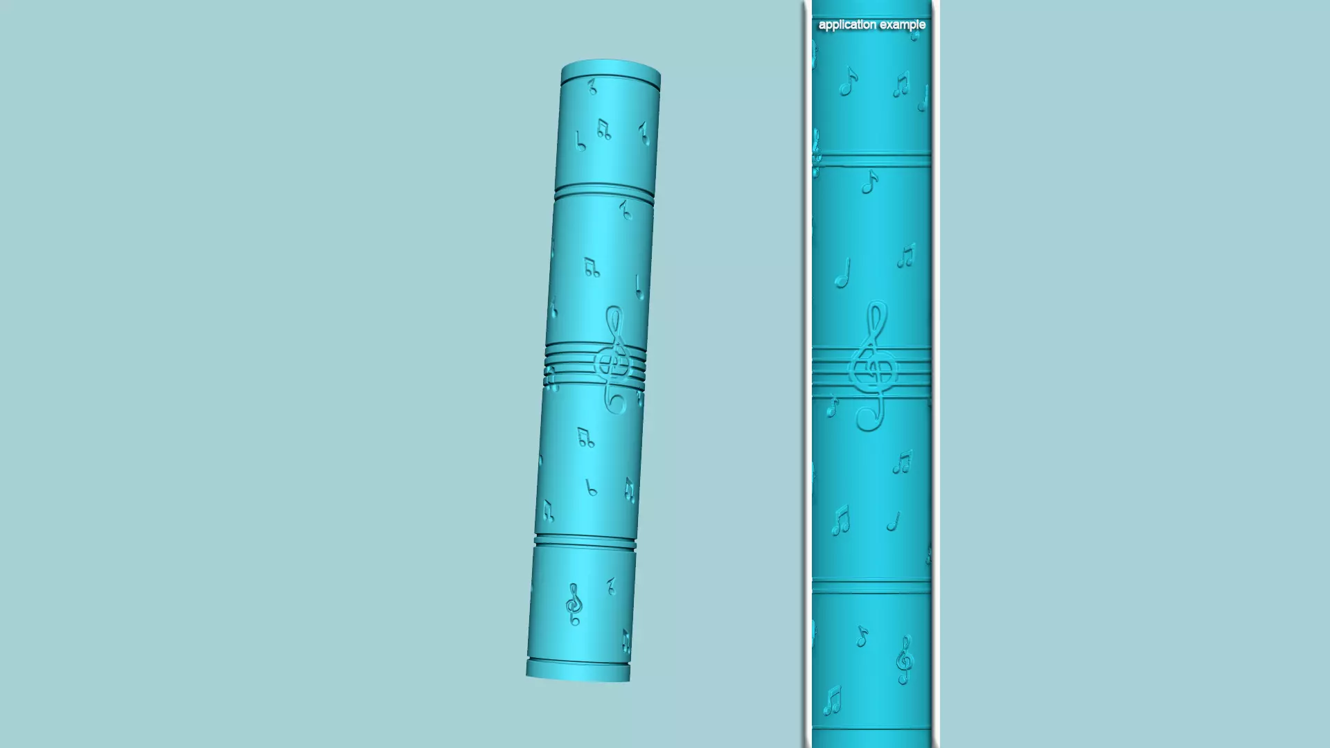 Texture Roll 34 - Music A Negative - Fondant Decoration Maker Free 3D print model