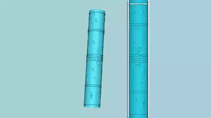 Texture Roll 35 - Music A Positive - Fondant Decoration Maker 3D print model