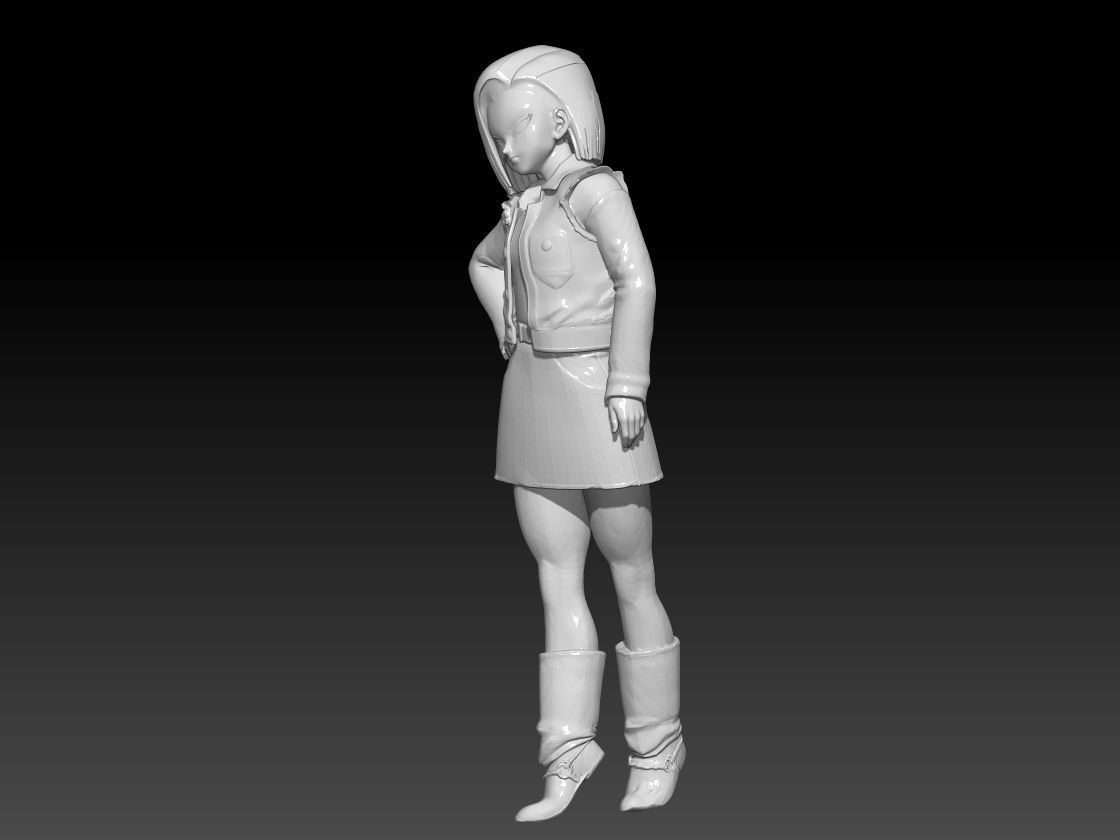 androide 18 dragon ball 3D print model_2