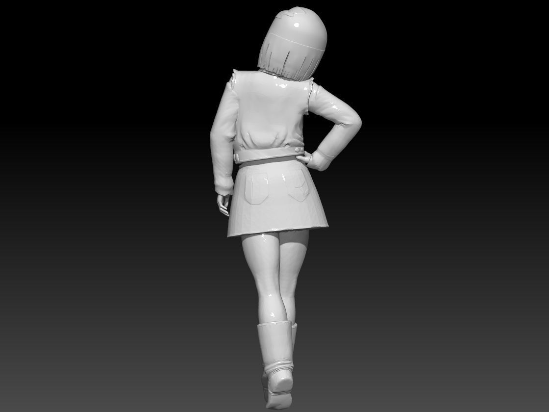 androide 18 dragon ball 3D print model_3
