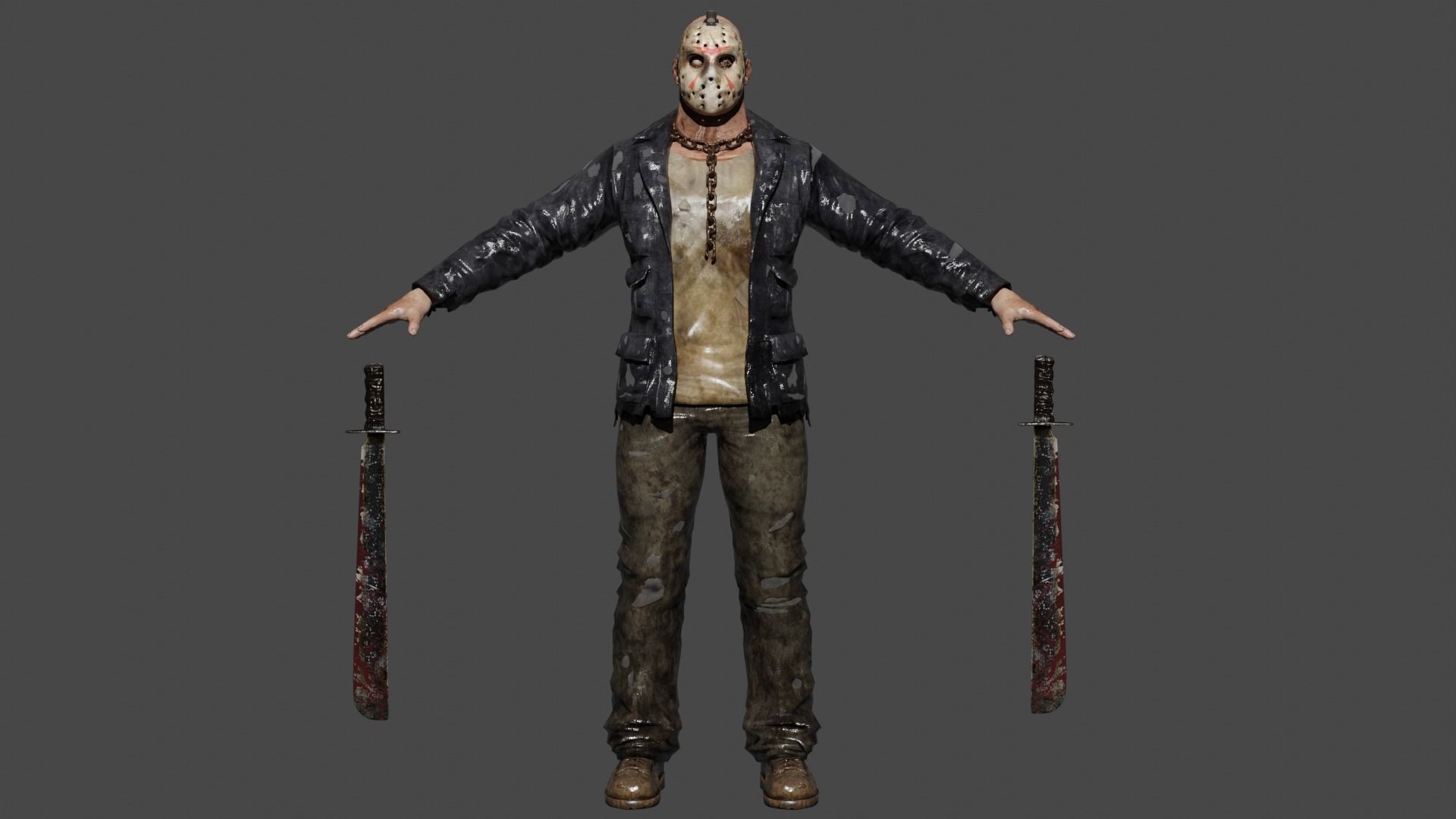 Jason Vorhees  Low-poly 3D model_1