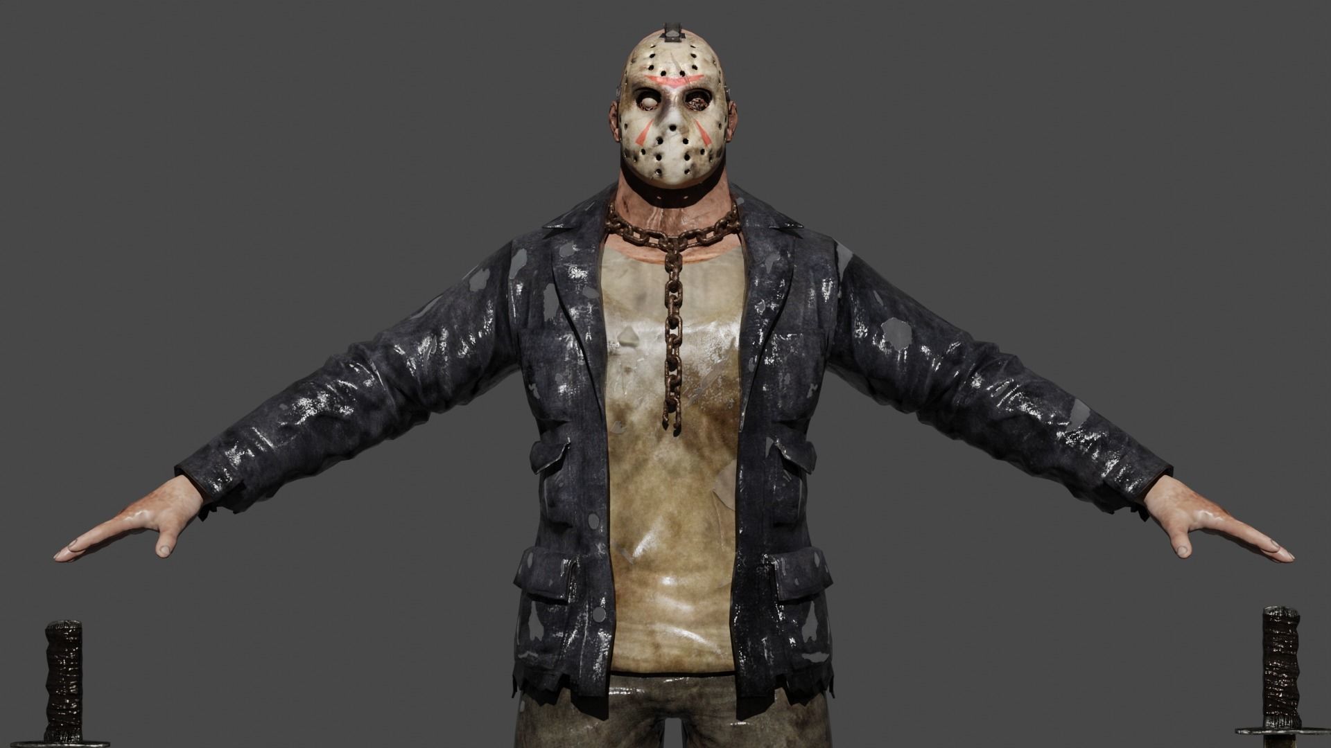 Jason Vorhees  Low-poly 3D model_2