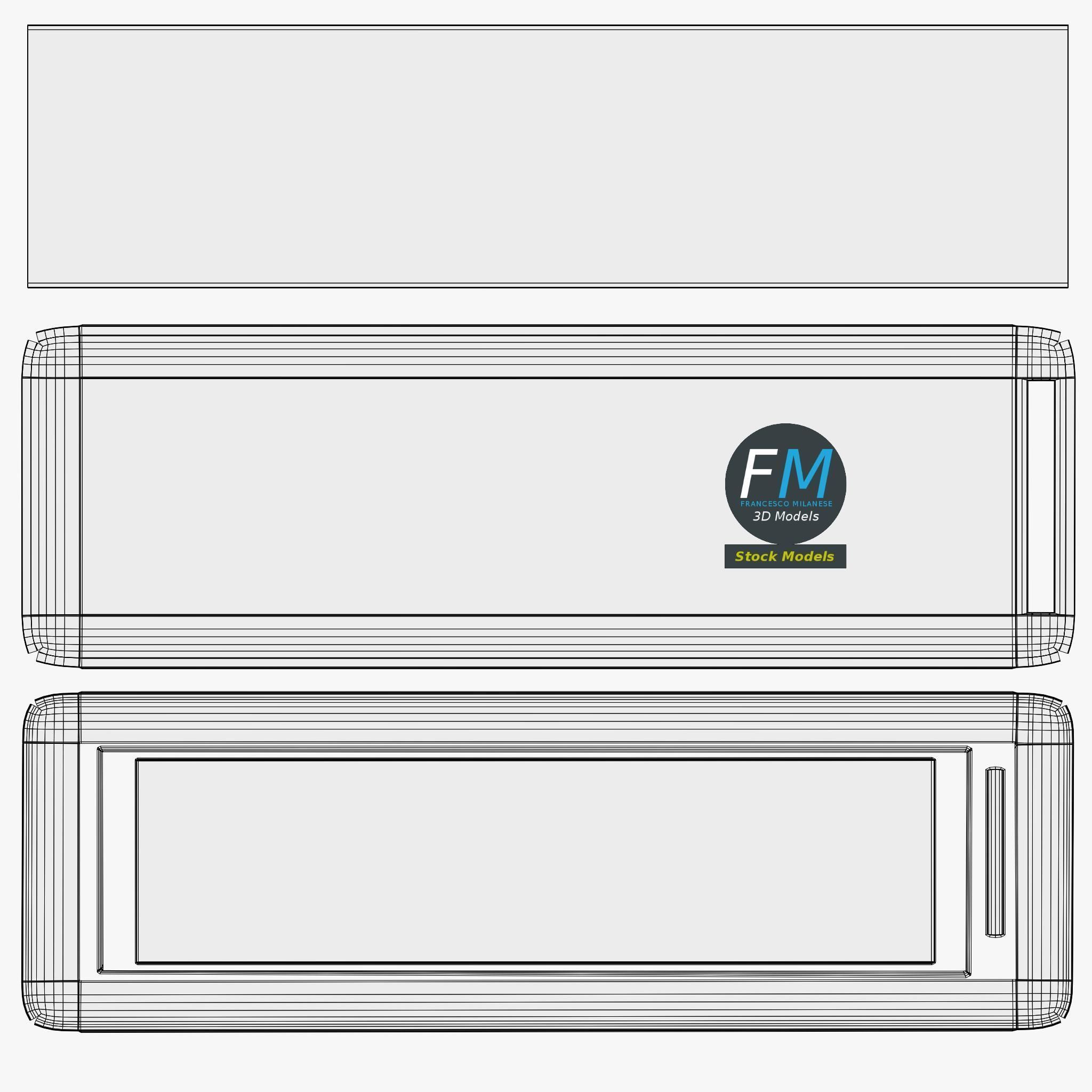 Wall mounted mirror 3D model_11