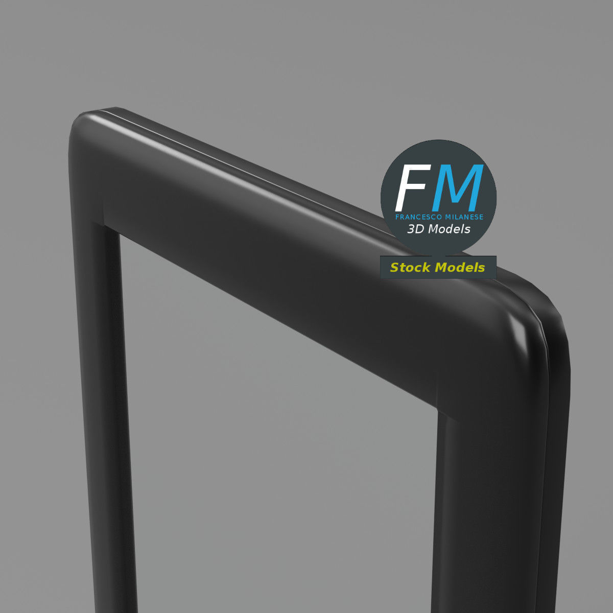 Wall mounted mirror 3D model_5