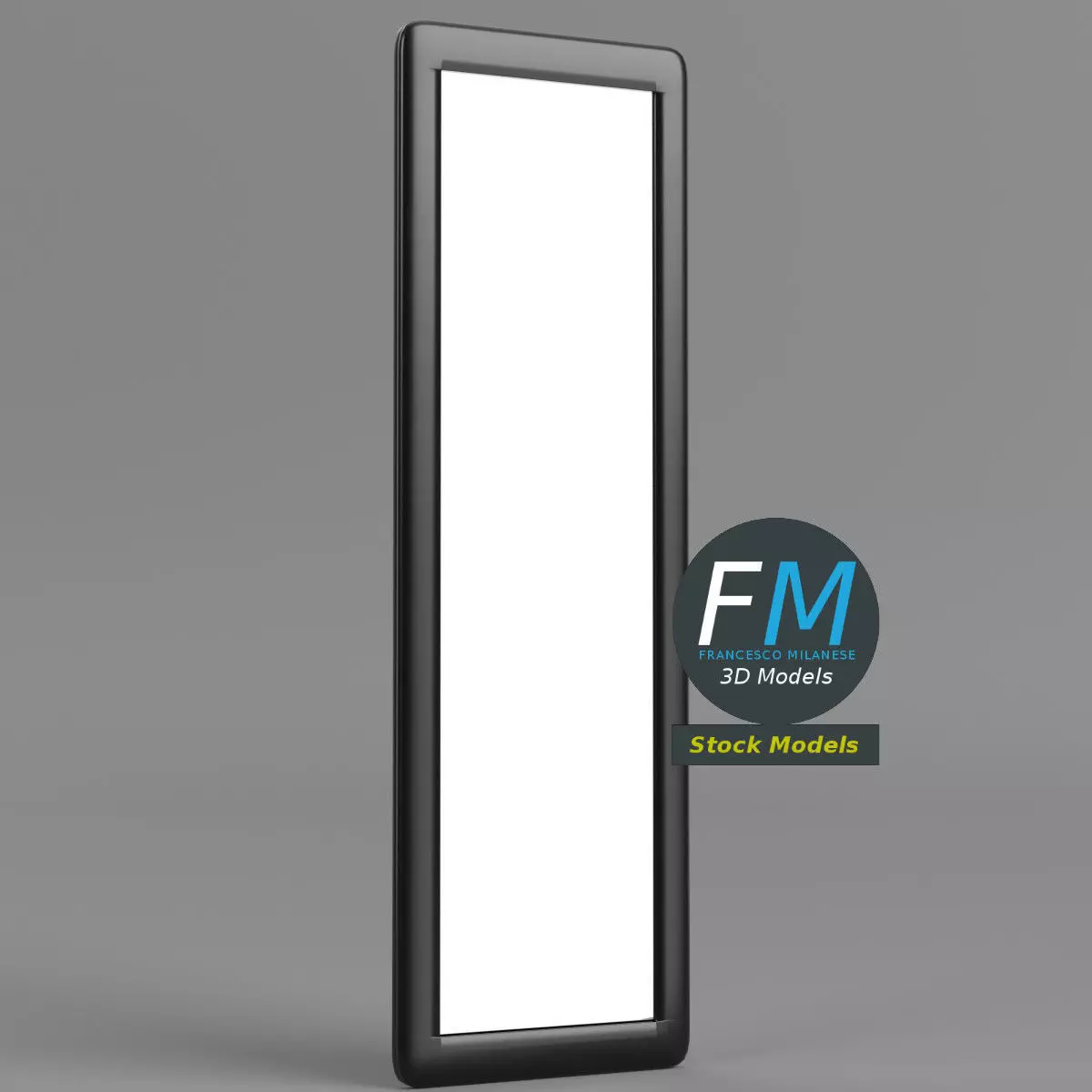 Wall mounted mirror 3D model_0