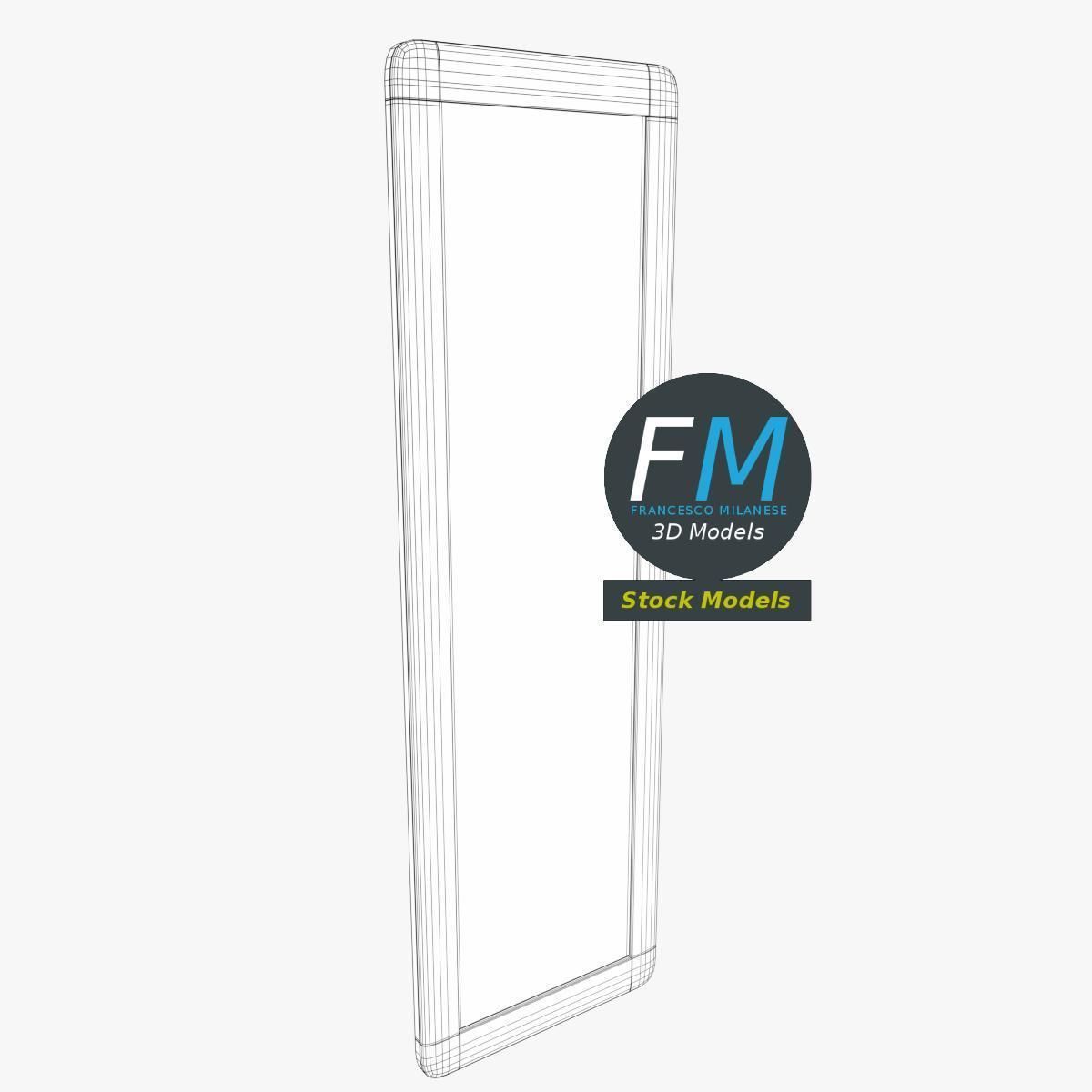 Wall mounted mirror 3D model_7