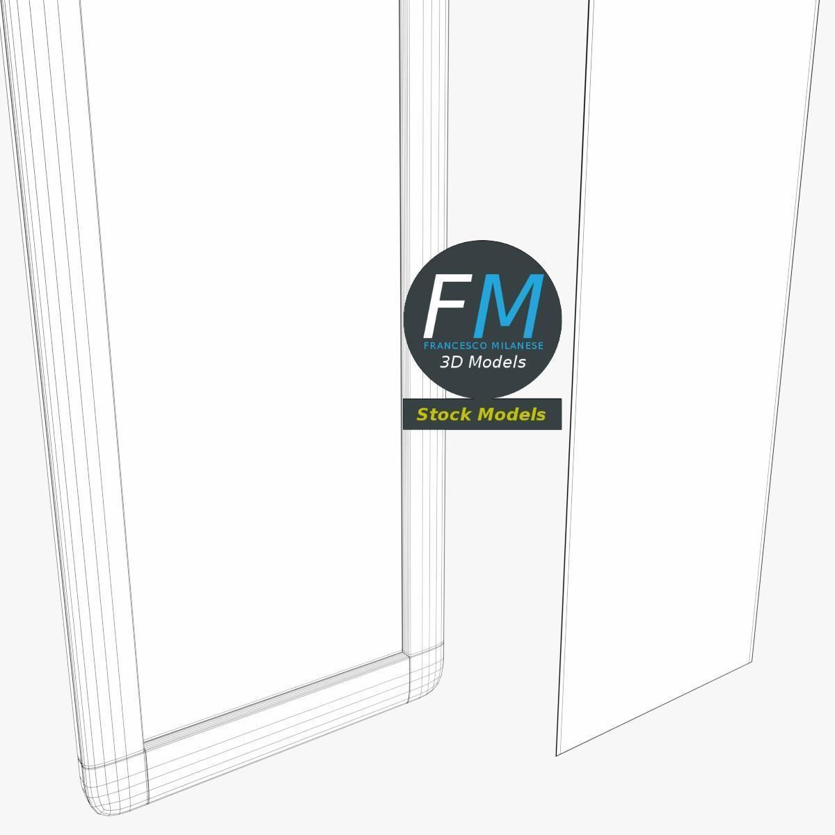 Wall mounted mirror 3D model_8