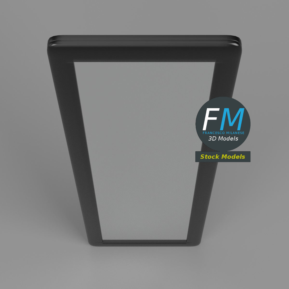 Wall mounted mirror 3D model_6