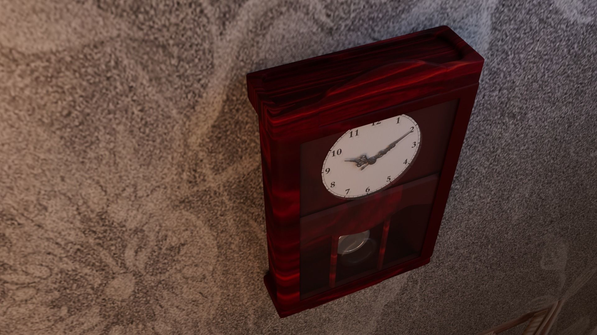 Wall Clock Pendulum 3D model_2