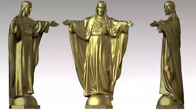 Christ the King - Jesus Christ with heart 3D print model