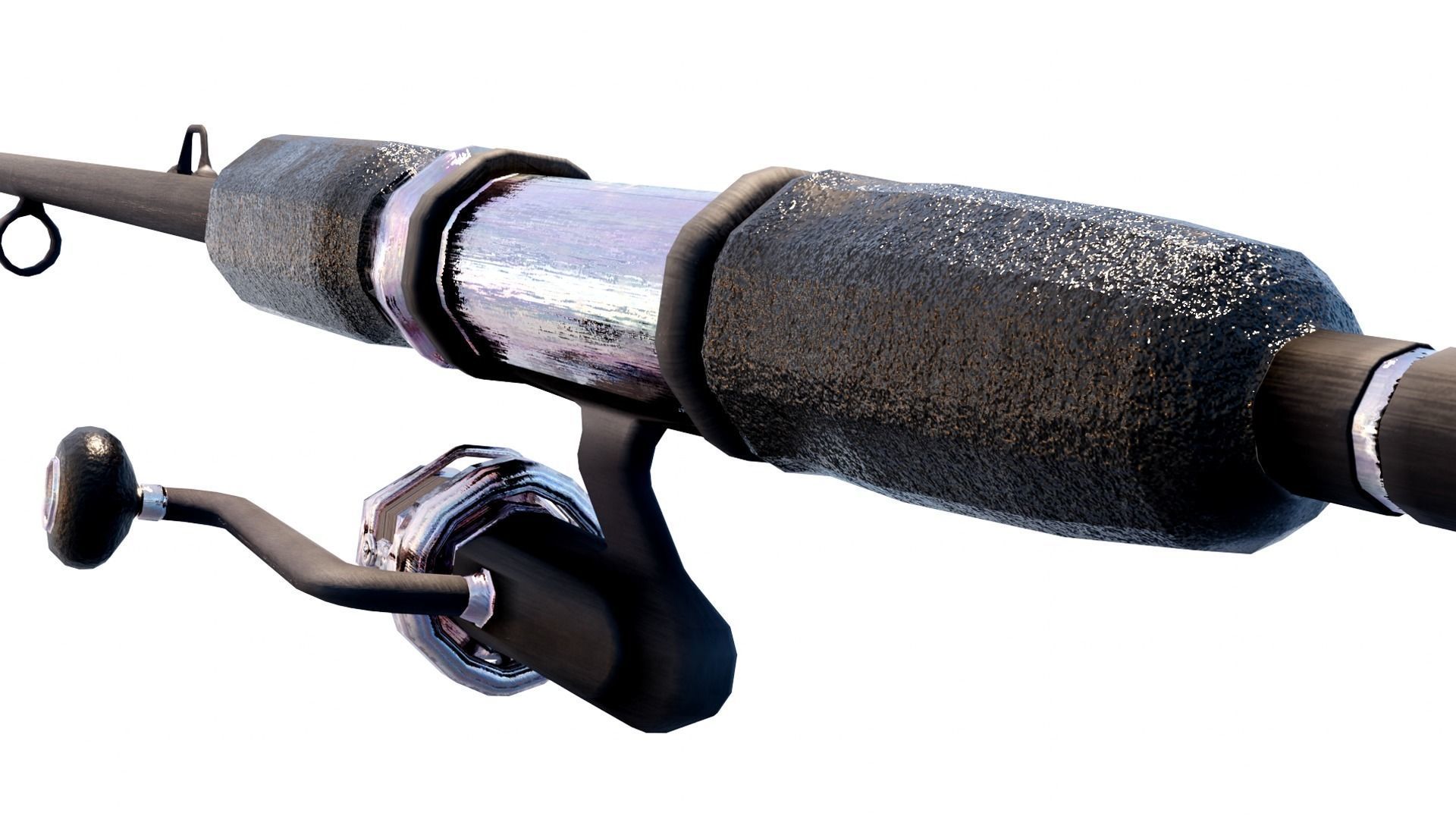 Animated Fishing Rods Low-poly 3D model_14