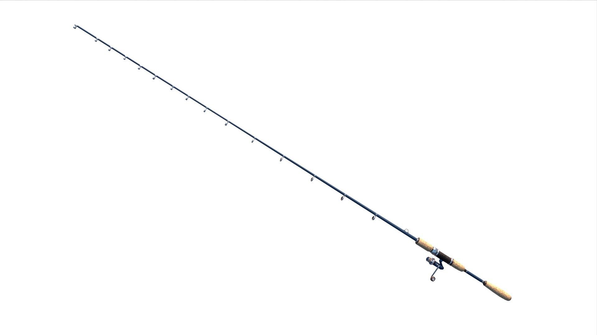 Animated Fishing Rods Low-poly 3D model_7