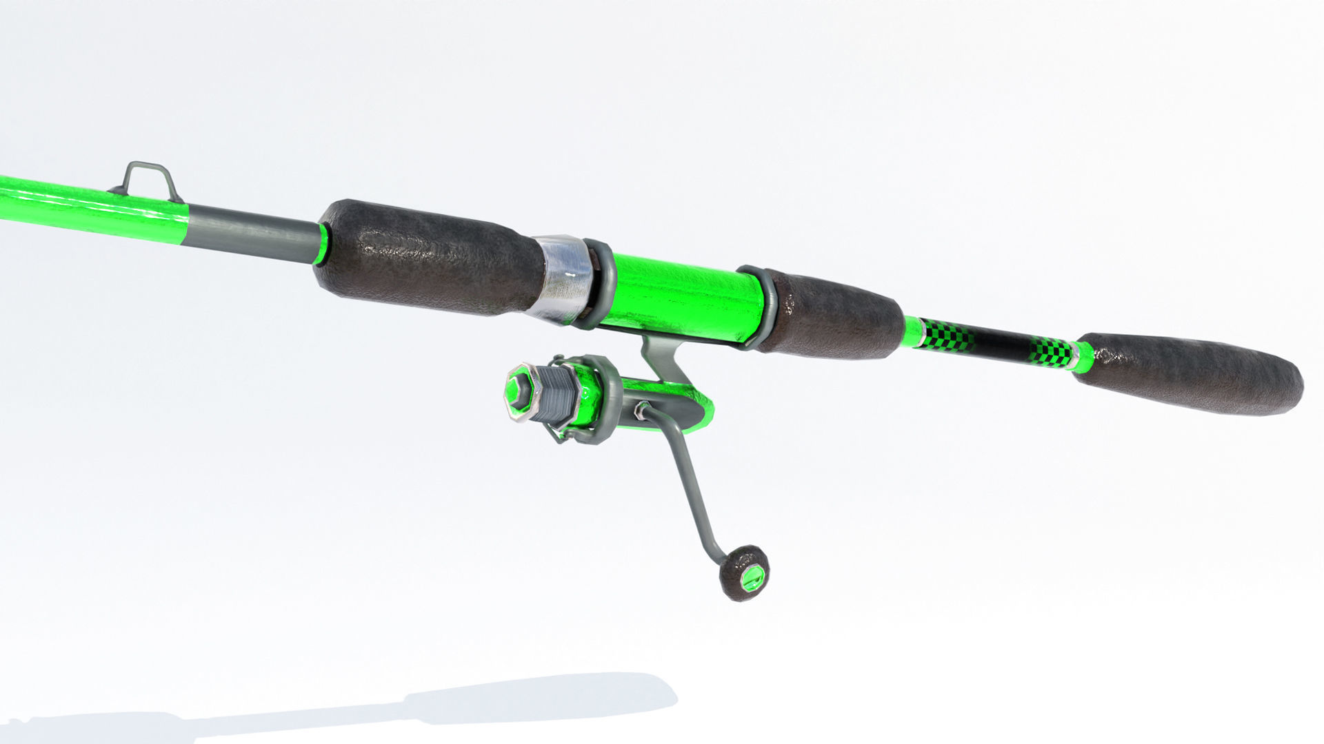 Animated Fishing Rods Low-poly 3D model_11