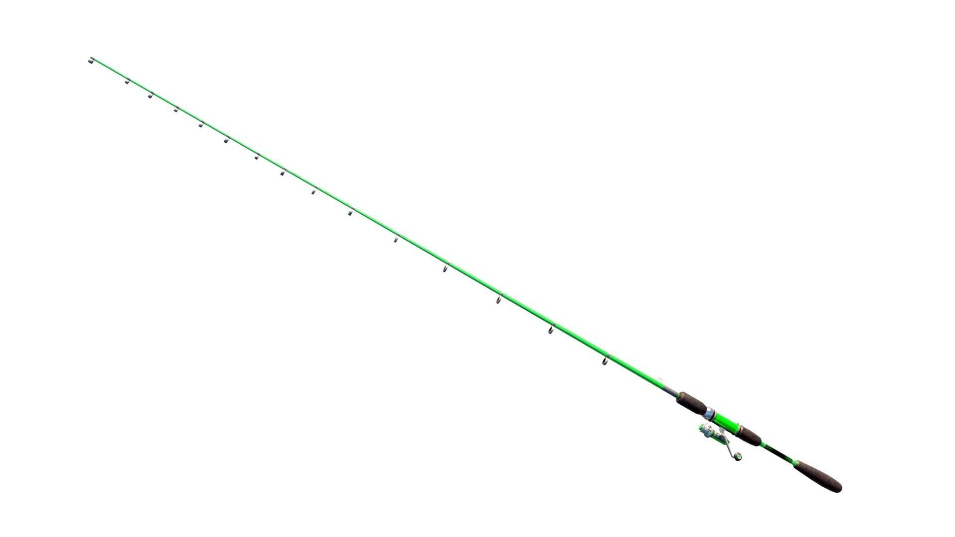 Animated Fishing Rods Low-poly 3D model_10