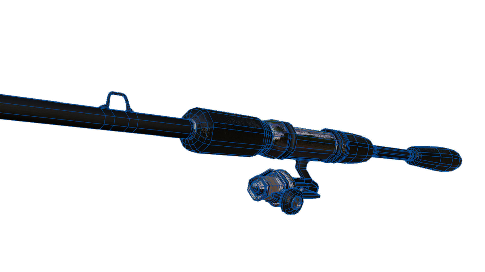 Animated Fishing Rods Low-poly 3D model_15