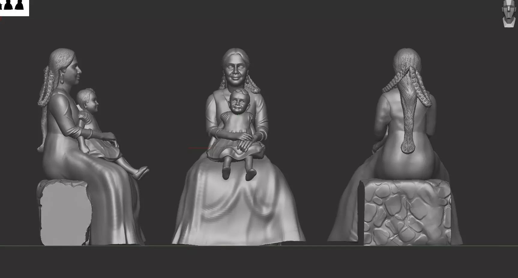 Miniature 3D print model