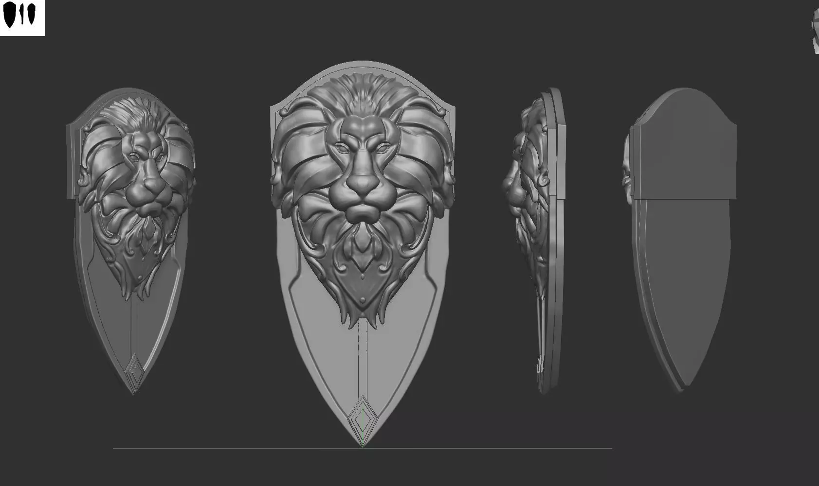 Alliance Lion Shield 3D Printable 3D print model_0