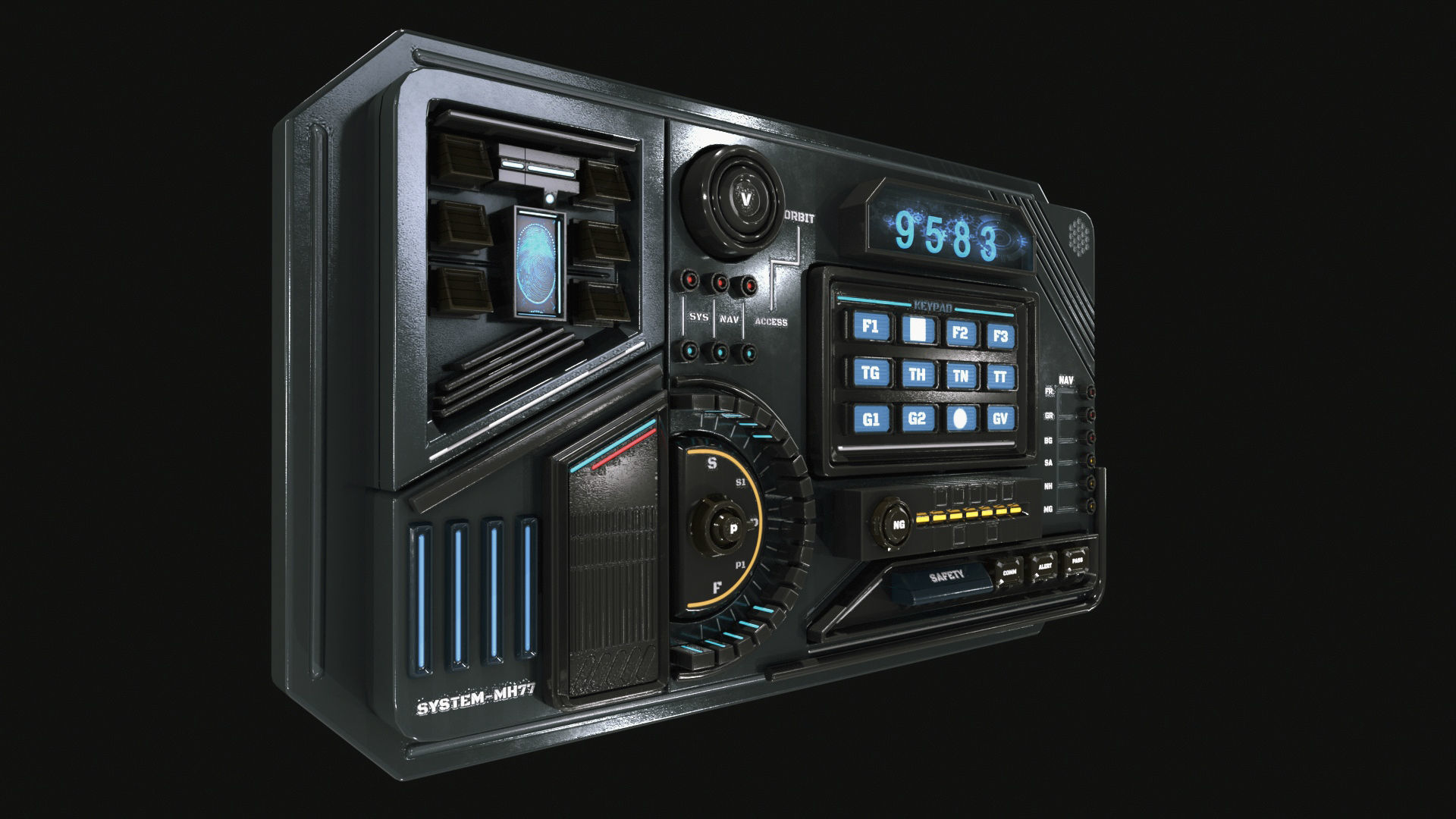 control panel 3D model_3