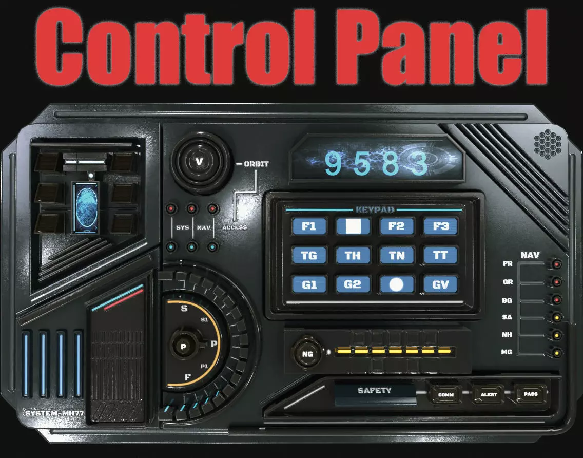 control panel 3D model_0