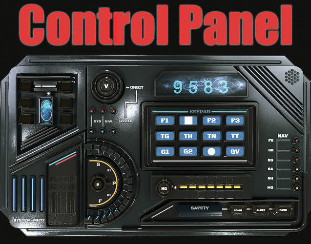 control panel 3D model