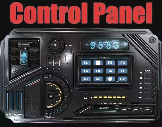 control panel 3D model