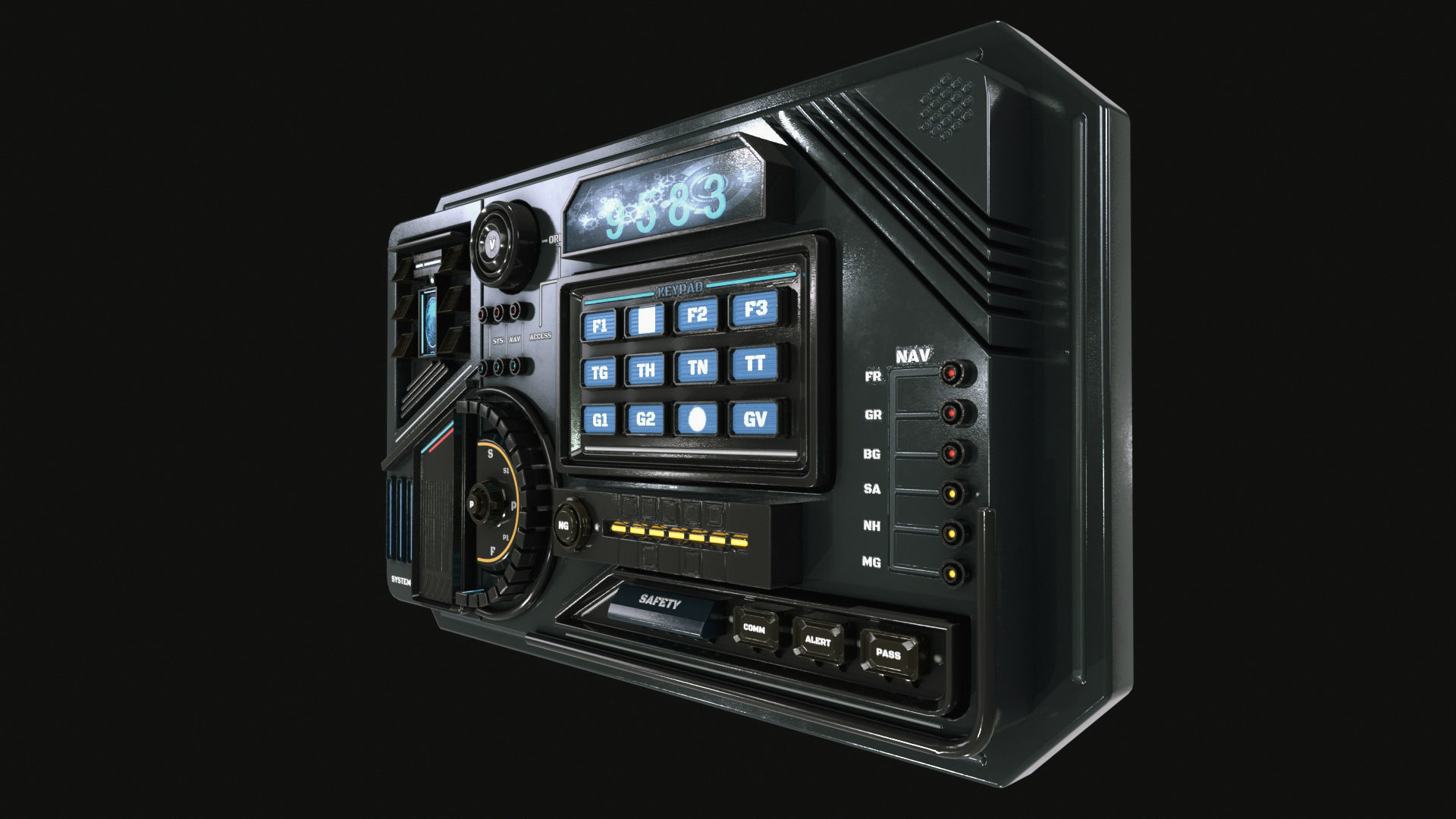 control panel 3D model_4