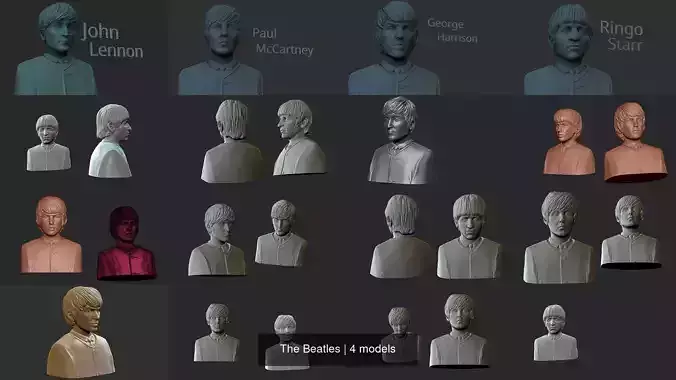 The Beatles 3D Model Collection