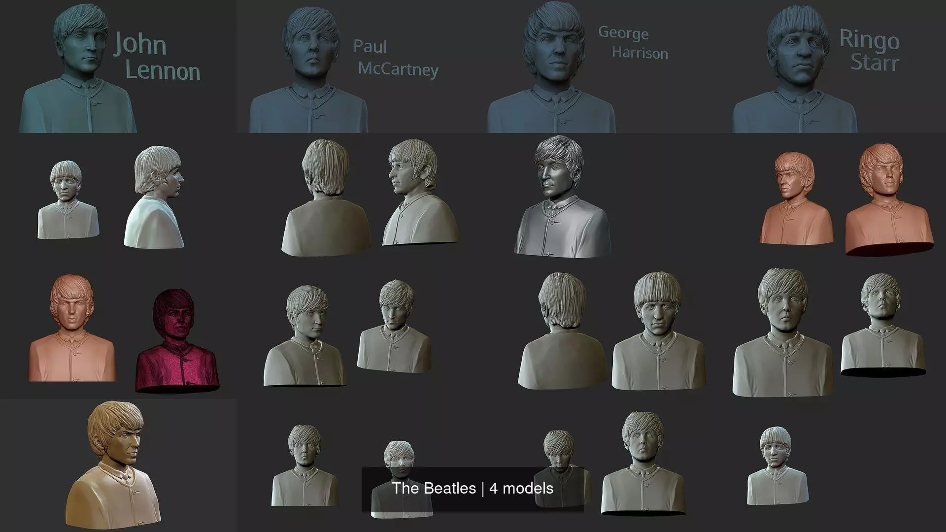 The Beatles 3D Model Collection_0