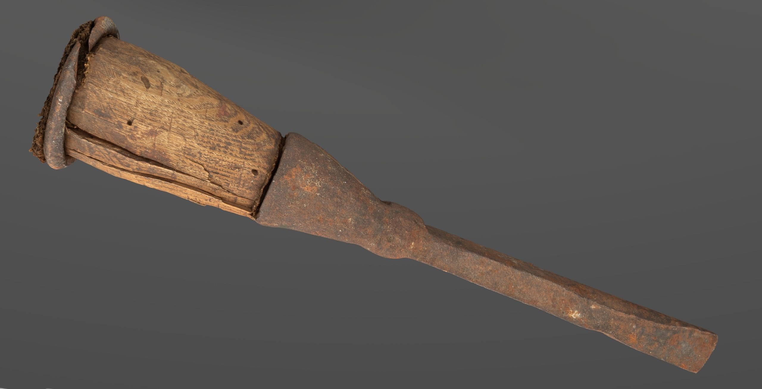 Chisel with wood handle Low-poly 3D model_6