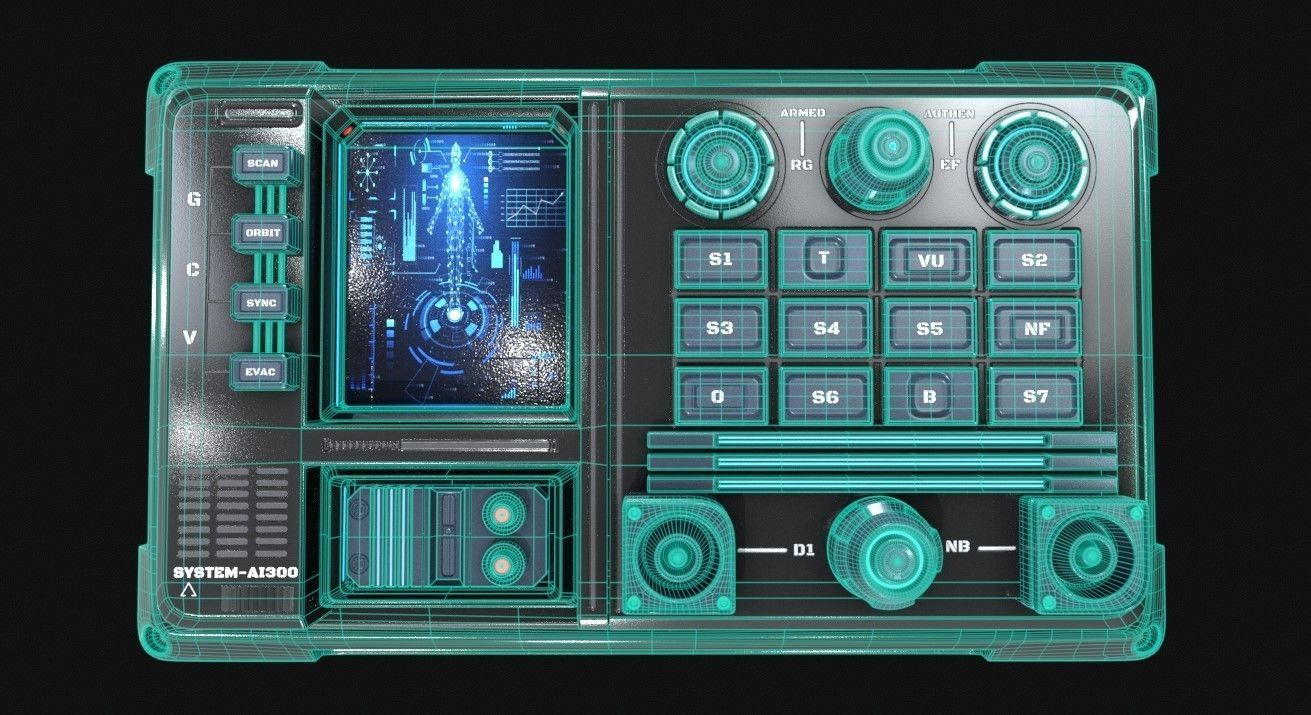 control panel 3D model_5