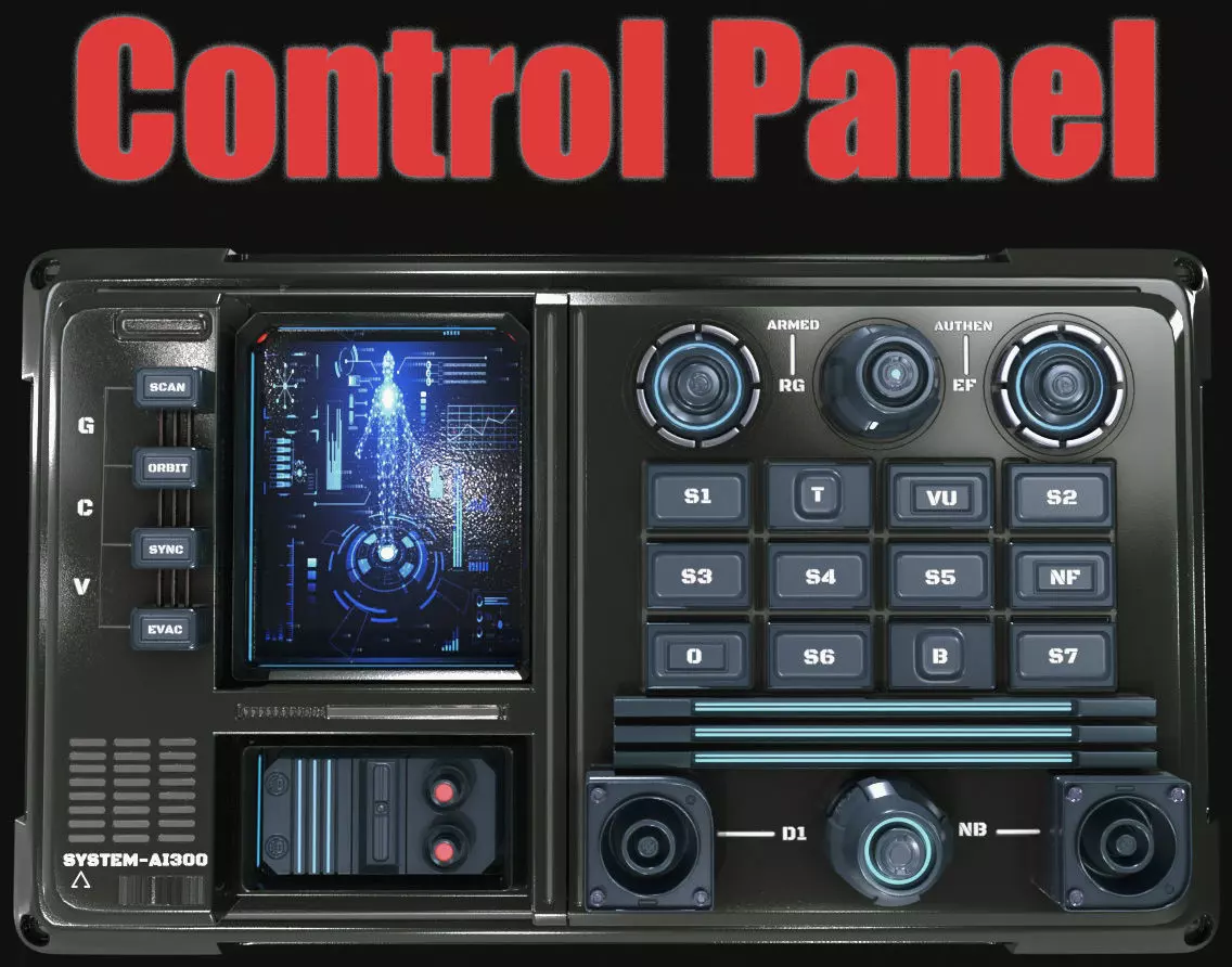 control panel 3D model_0