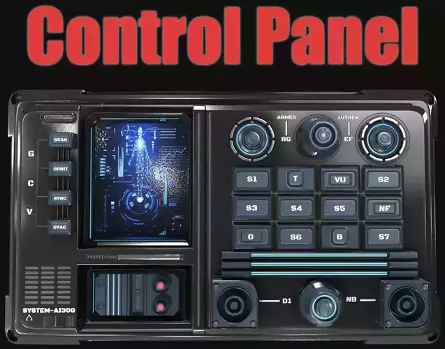 control panel 3D model