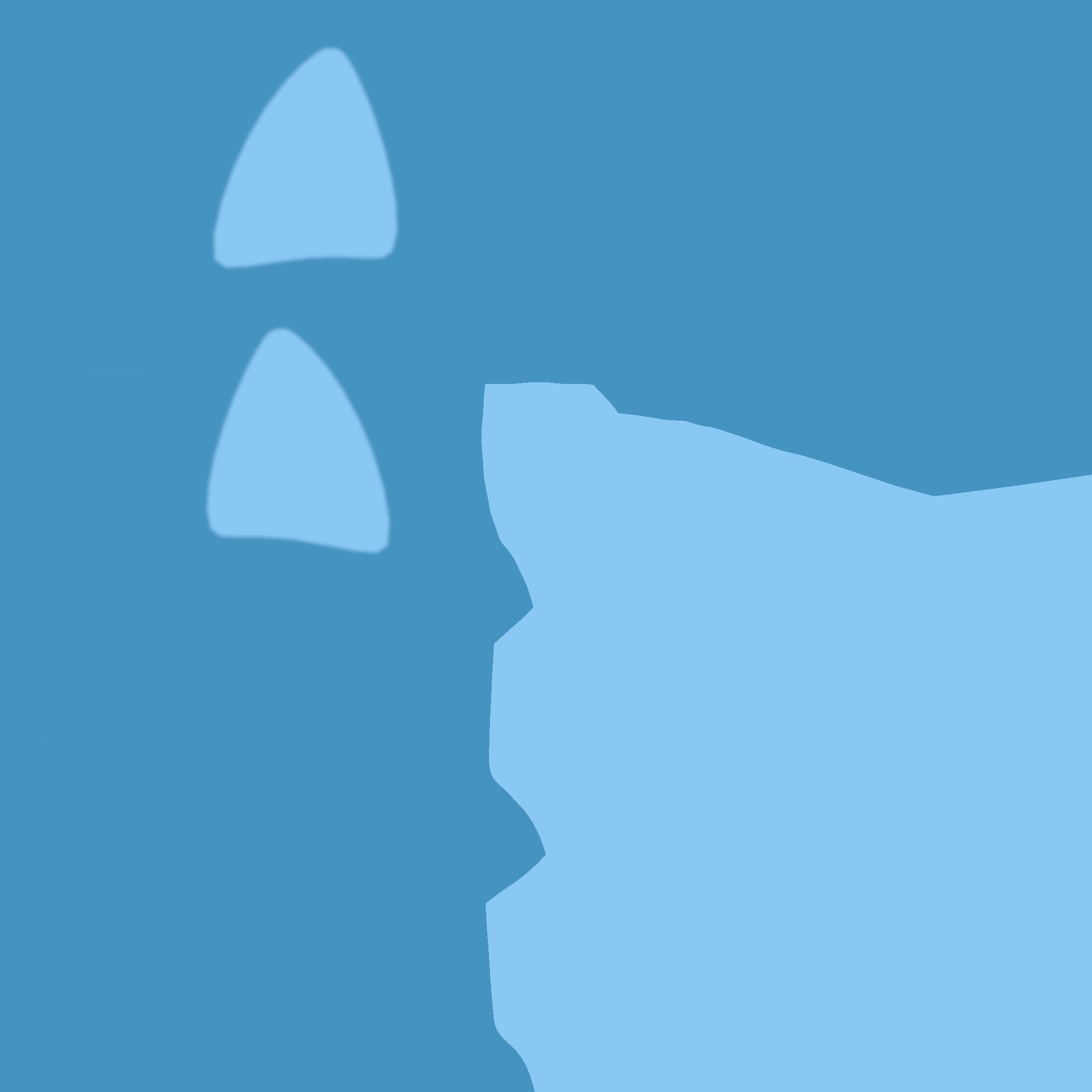 Furry Ears Tiara J03 Blue - Headband Character Design Low-poly 3D model_15