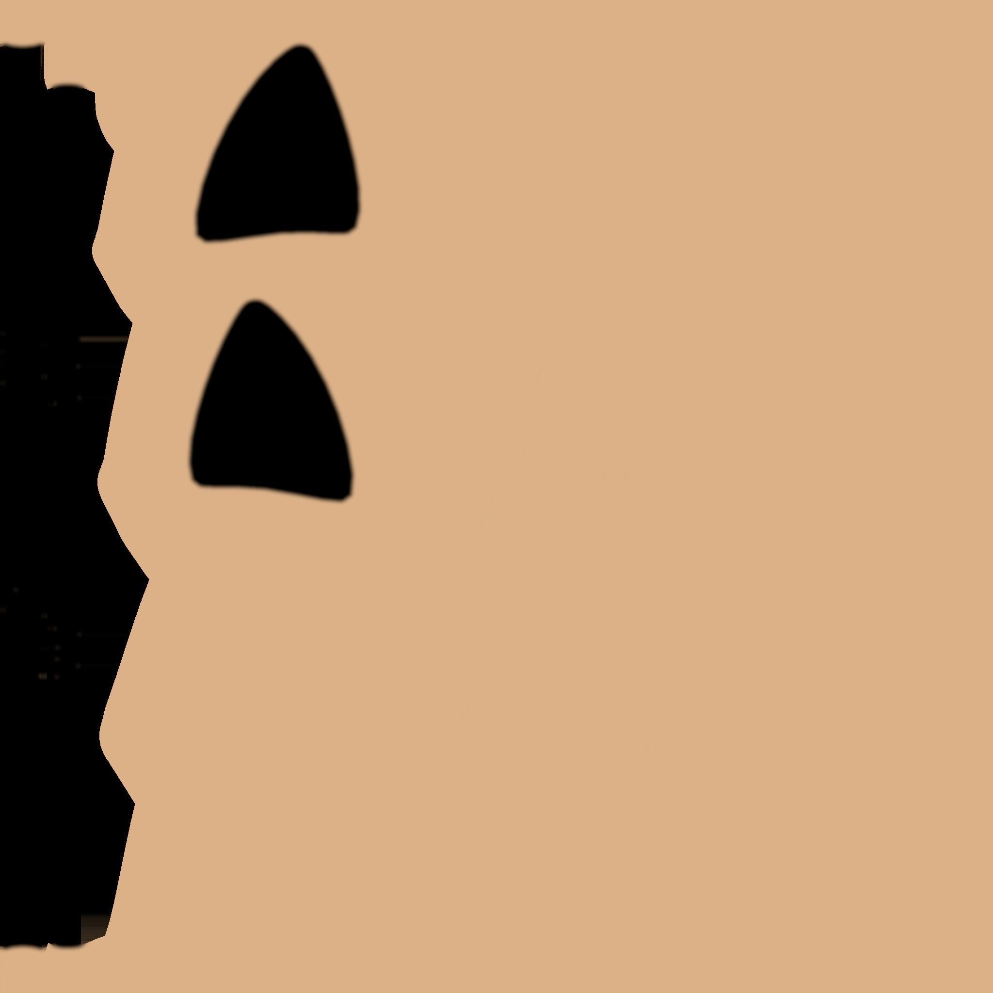 Furry Ears Tiara J04 Beige - Headband Character Design Low-poly 3D model_15