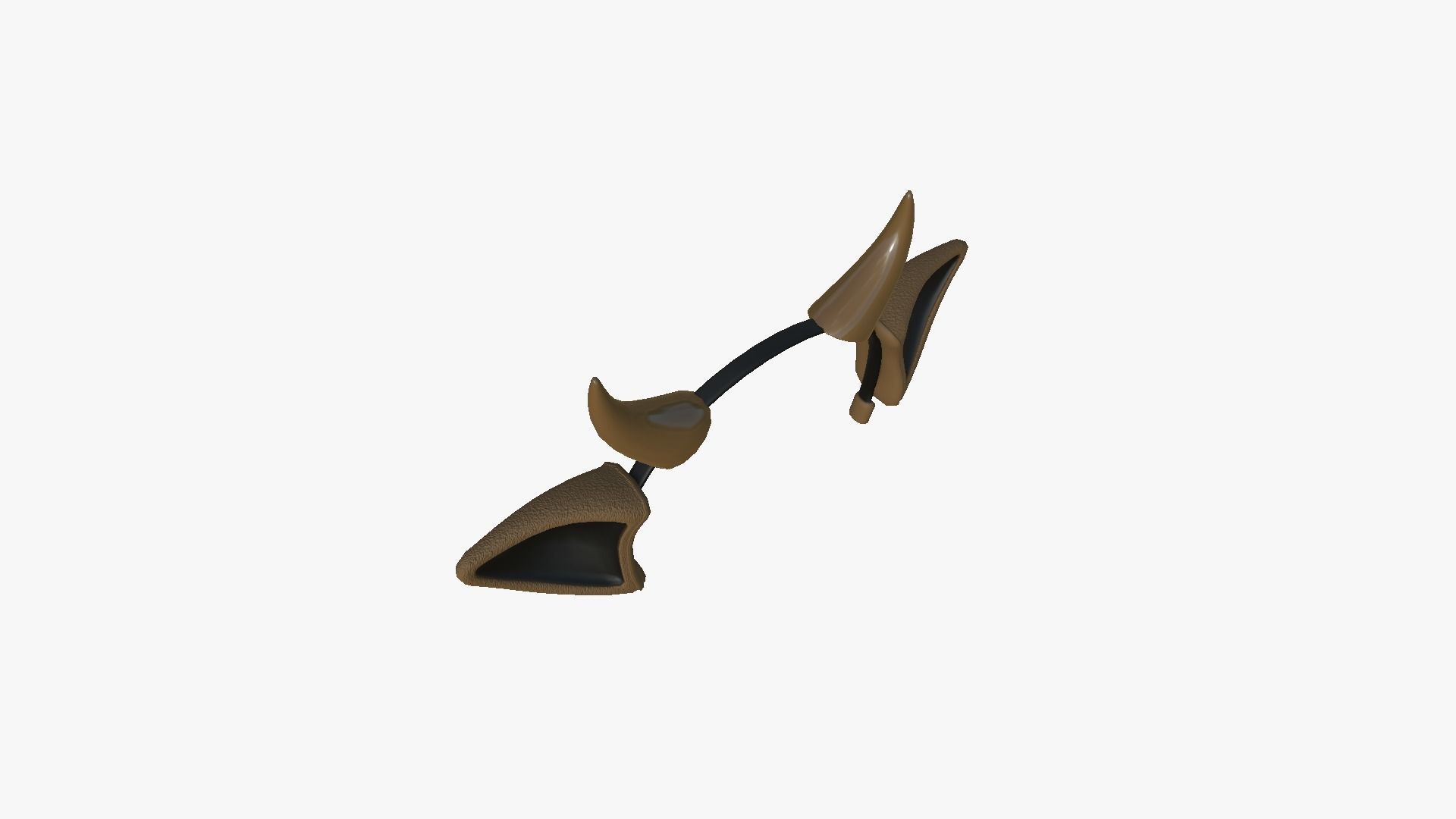 Furry Ears Tiara J05 Brown - Headband Character Design Low-poly 3D model_3