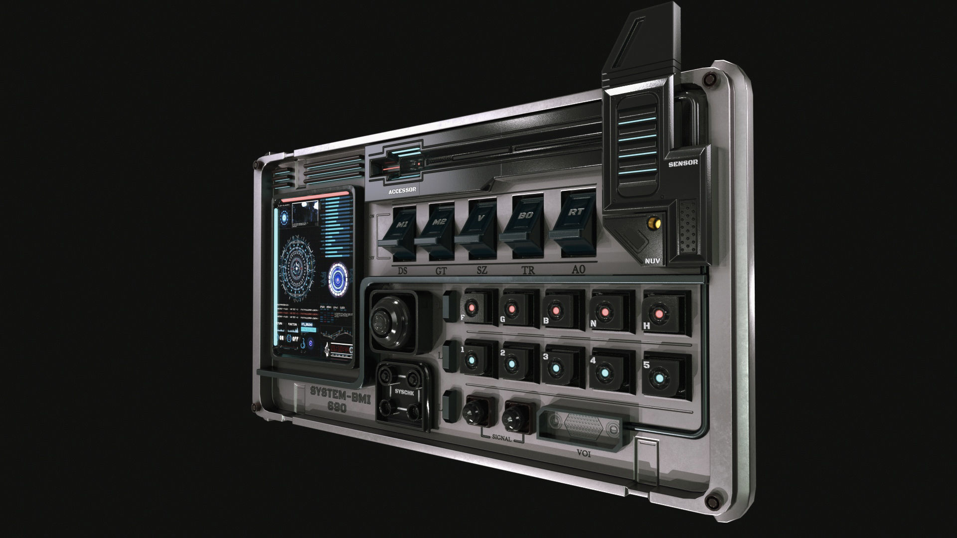 control panel 3D model_4