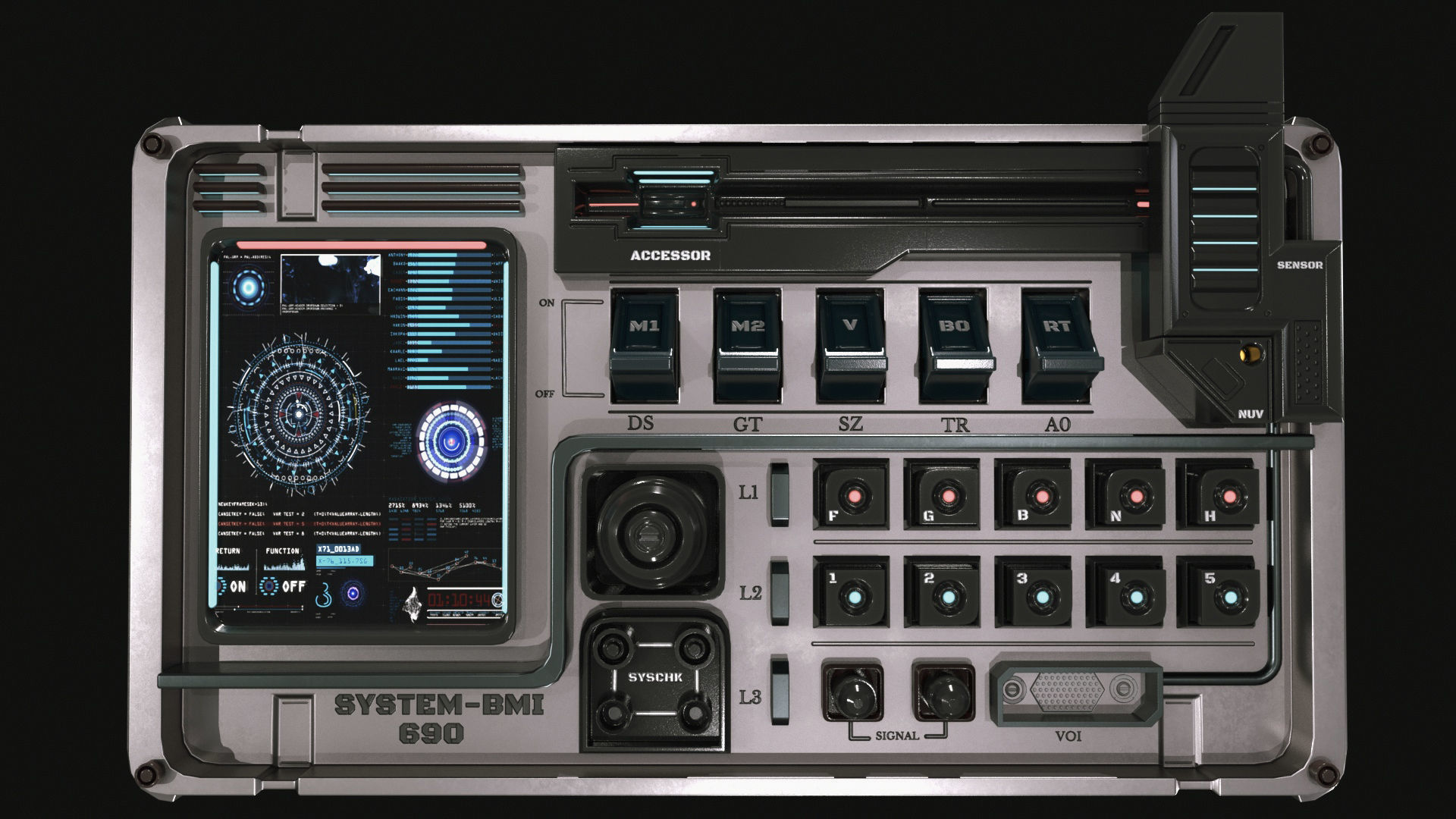control panel 3D model_3