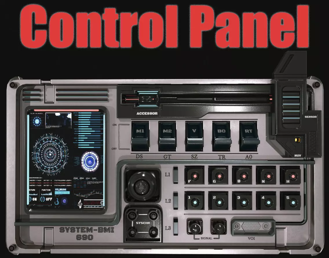 control panel 3D model_0