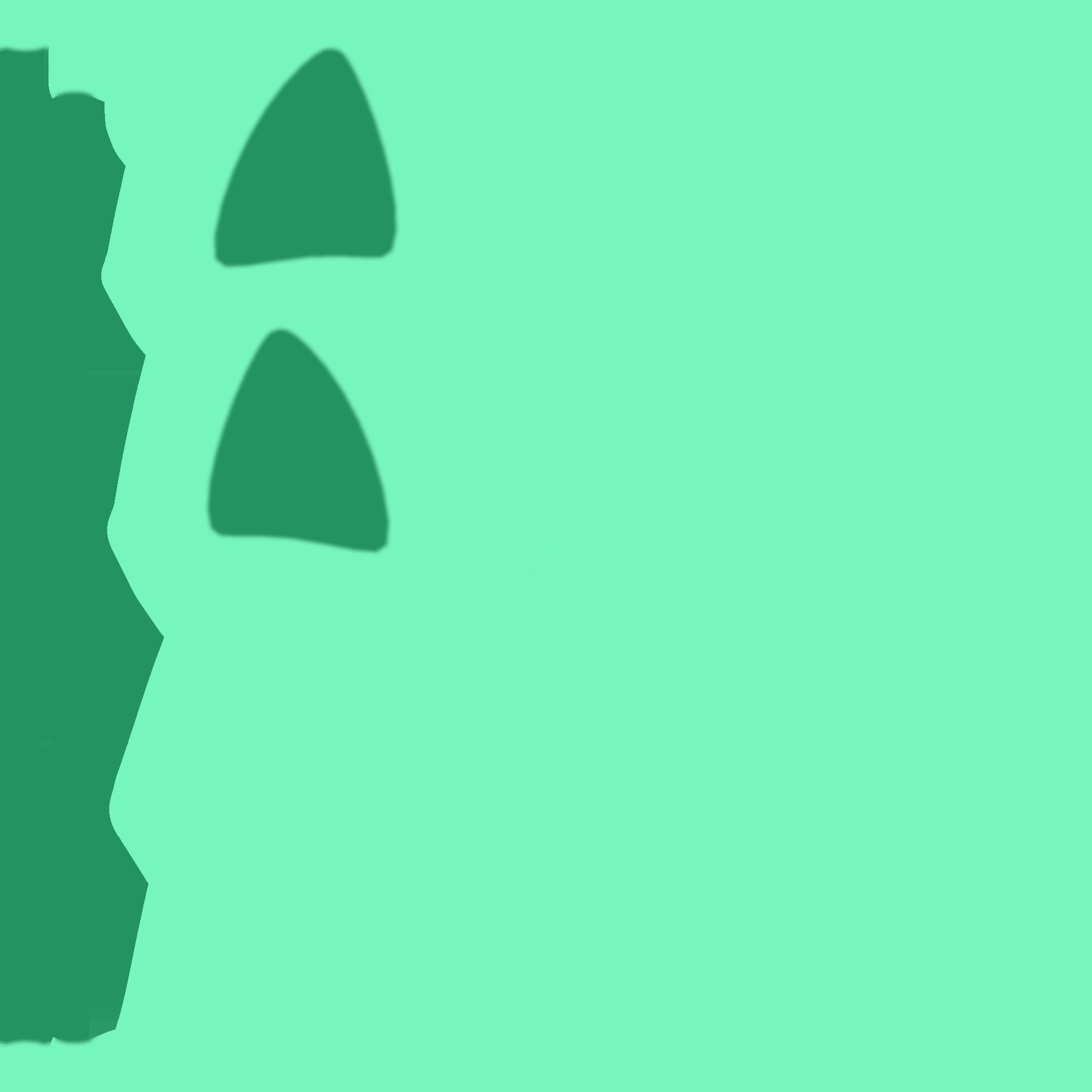 Furry Ears Tiara J07 Green - Headband Character Design Low-poly 3D model_15