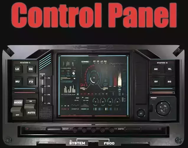control panel 3D model