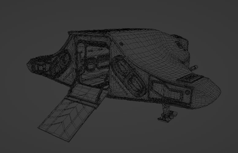 Sci-Fi Spaceship - DeLacy Cutlass Mk1 3D model_6