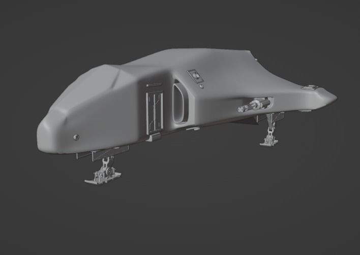 Sci-Fi Spaceship - DeLacy Cutlass Mk1 3D model_4