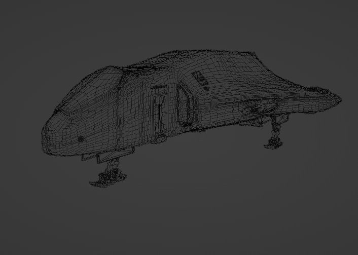 Sci-Fi Spaceship - DeLacy Cutlass Mk1 3D model_5