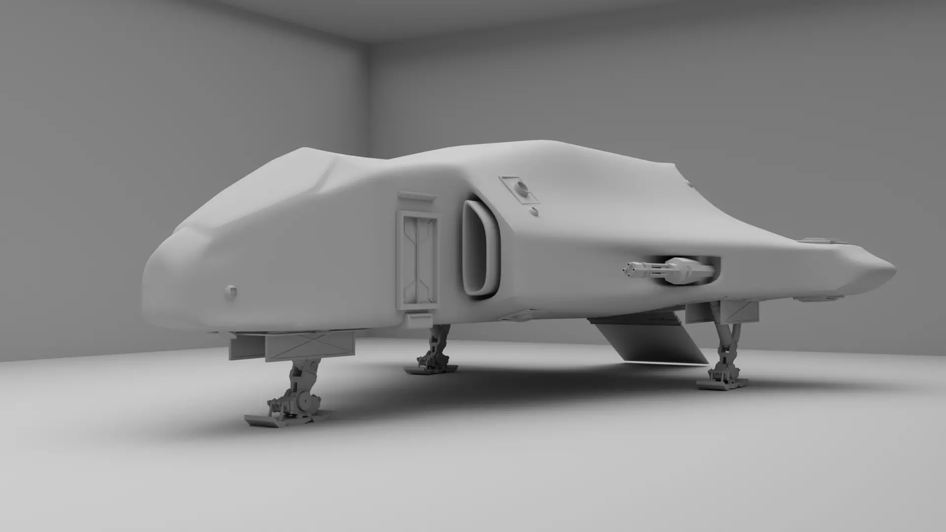 Sci-Fi Spaceship - DeLacy Cutlass Mk1 3D model_0