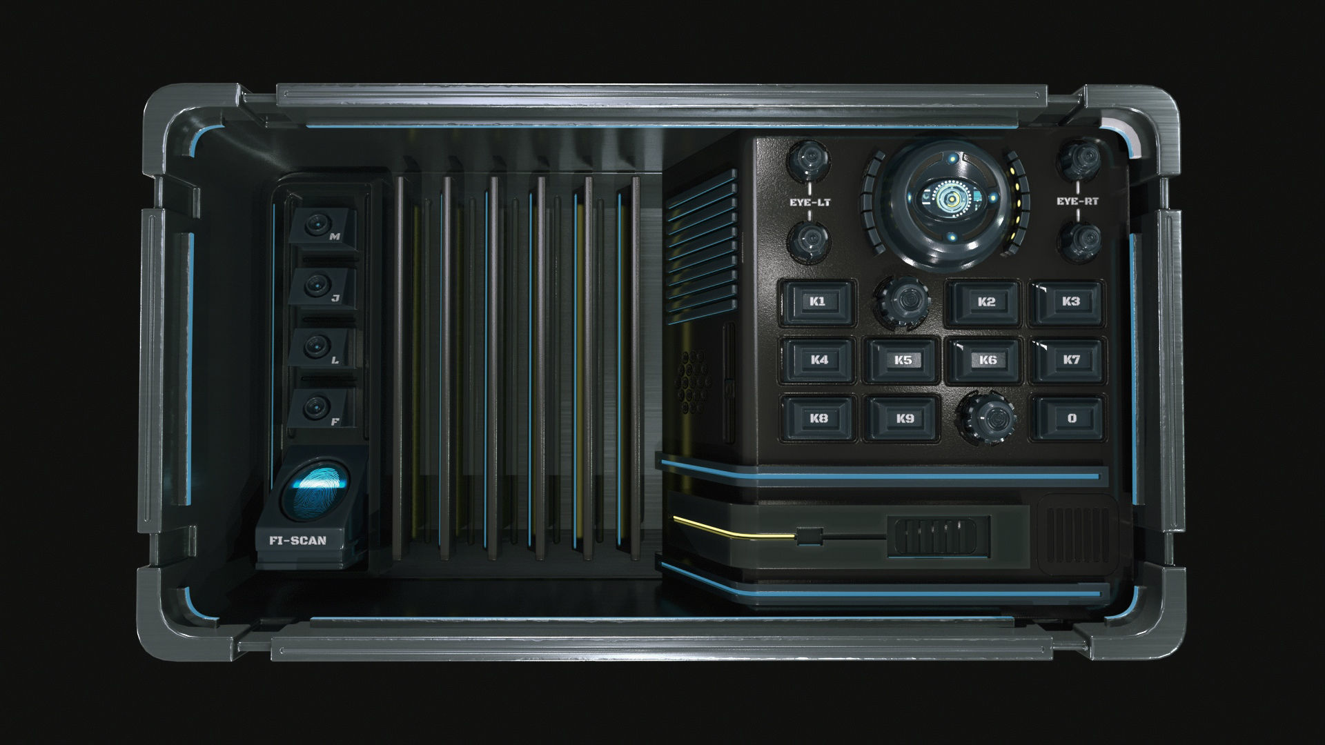 control panel 3D model_2