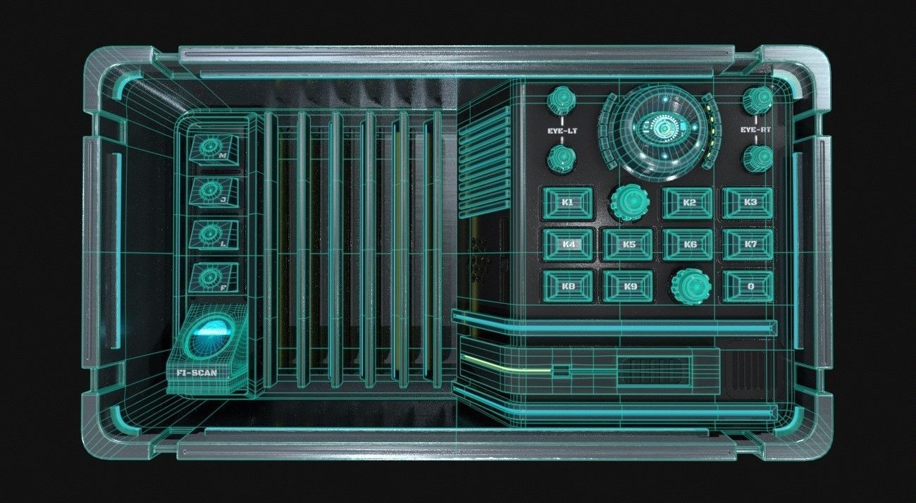 control panel 3D model_5
